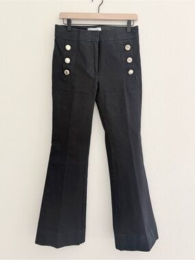 DEREK LAM 10 CROSBY Black Sailor style Bootcut Pants Women Size 8